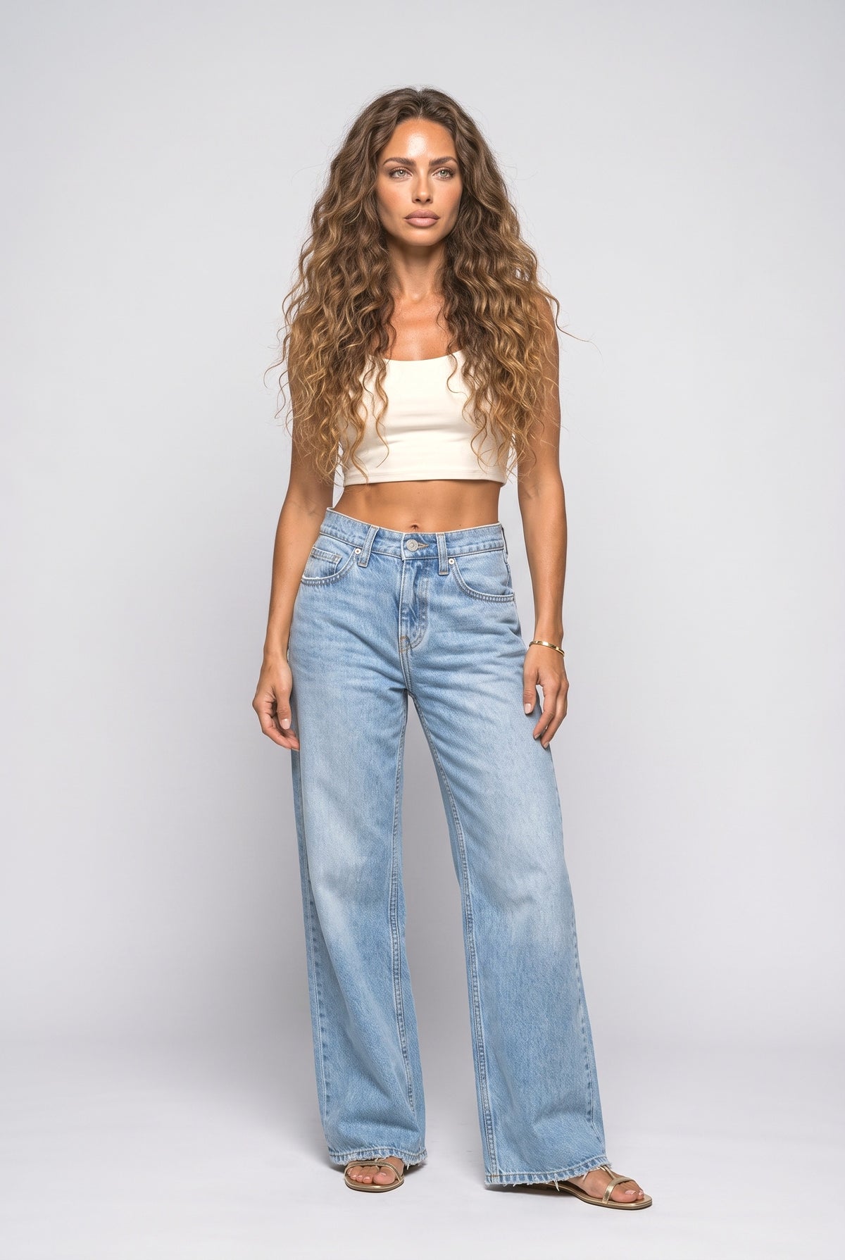 Blue Denim Women's Jeans, Light Blue Wash