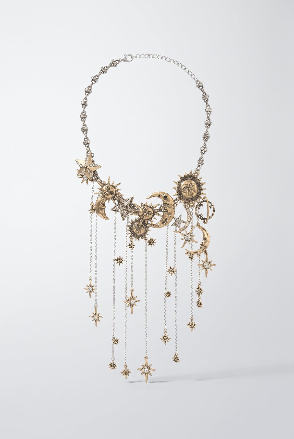Gold Fringe Necklace, Gold
