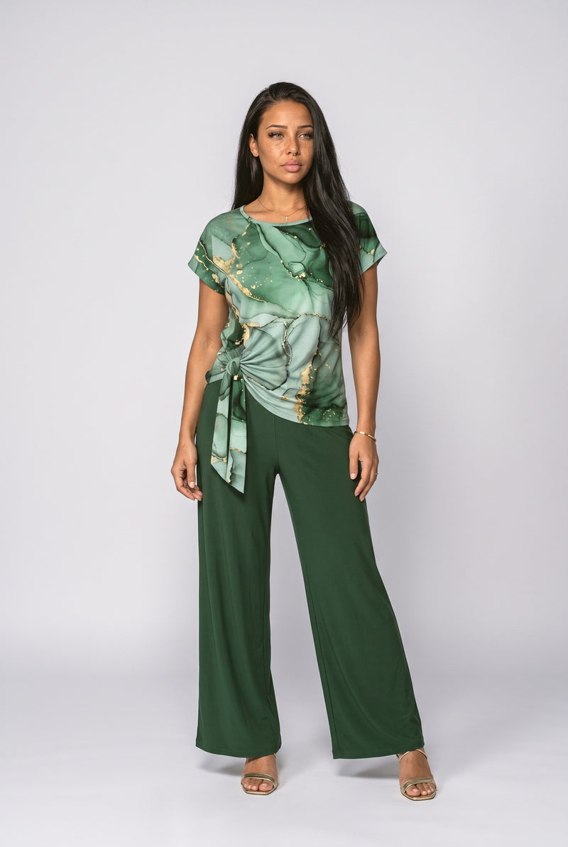 Green Marble Two Piece Outfit