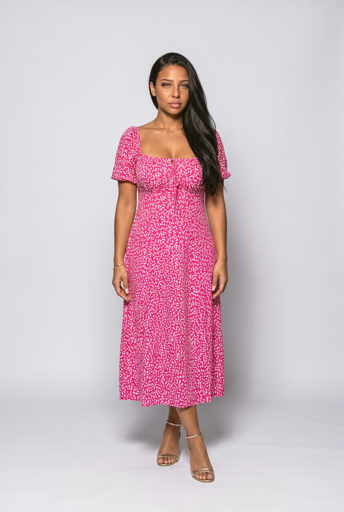 Floral Slit Midi Dress
