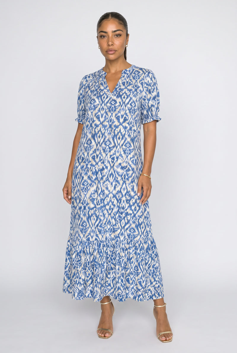 Navy V-Neck Maxi Dress