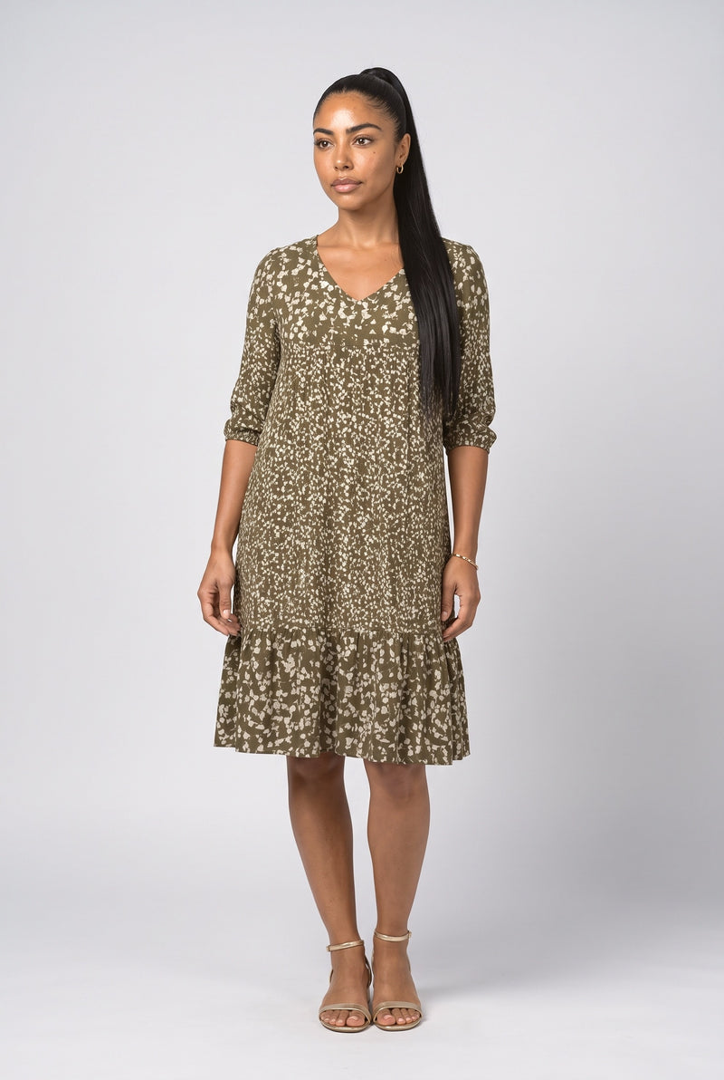 Floral Ruffle Midi Dress