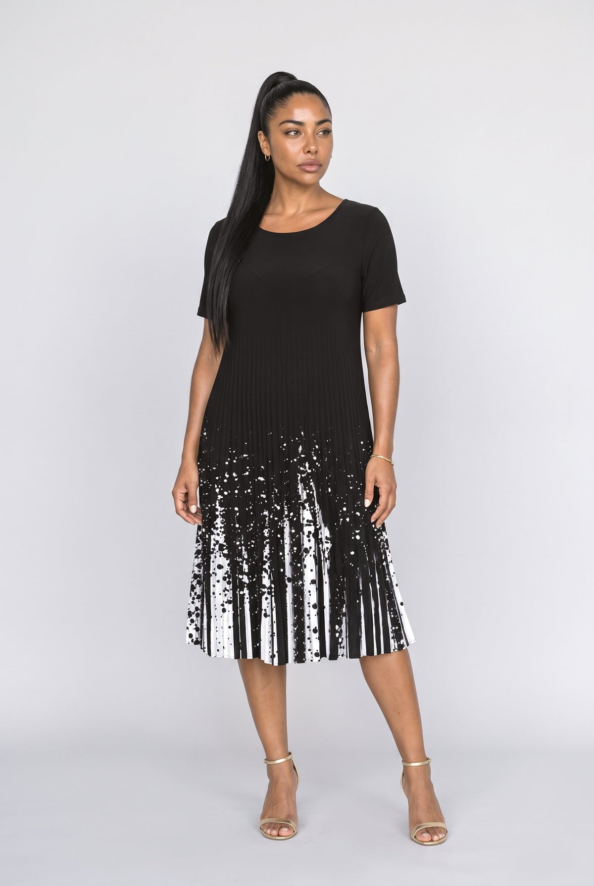 Pleated Midi Dress