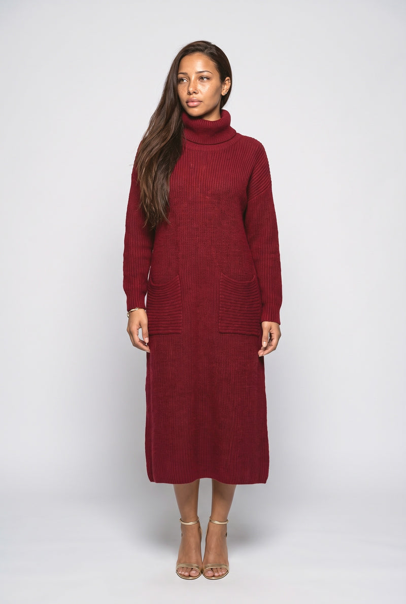 Turtleneck Sweater Dress