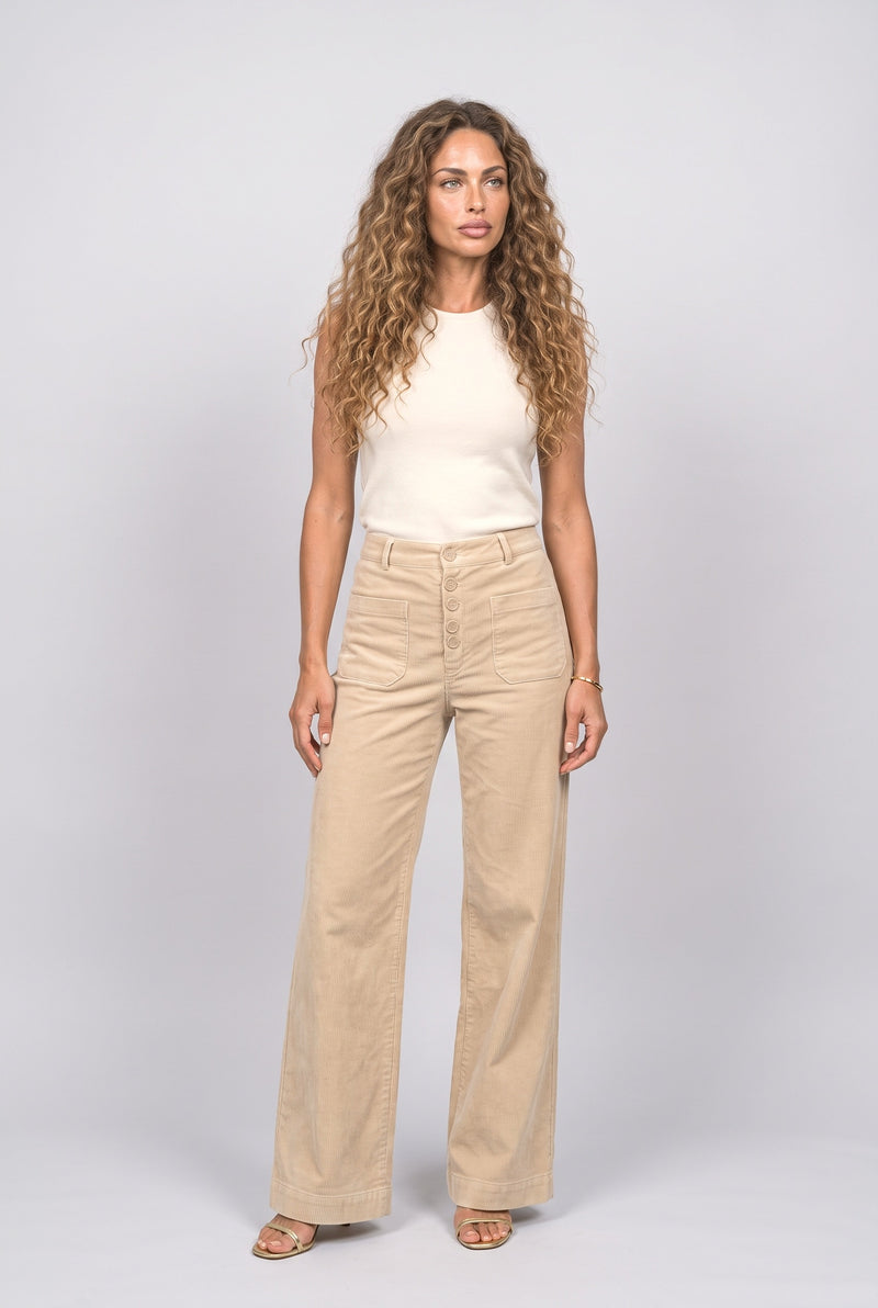 Apricot Chocolate Wide Leg Pants