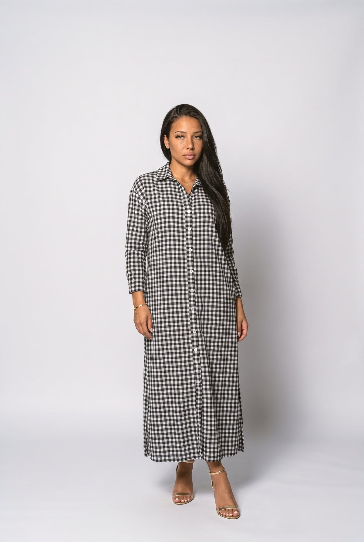Gingham Maxi Dress