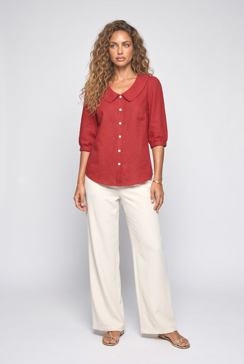 Red Blue Blouse
