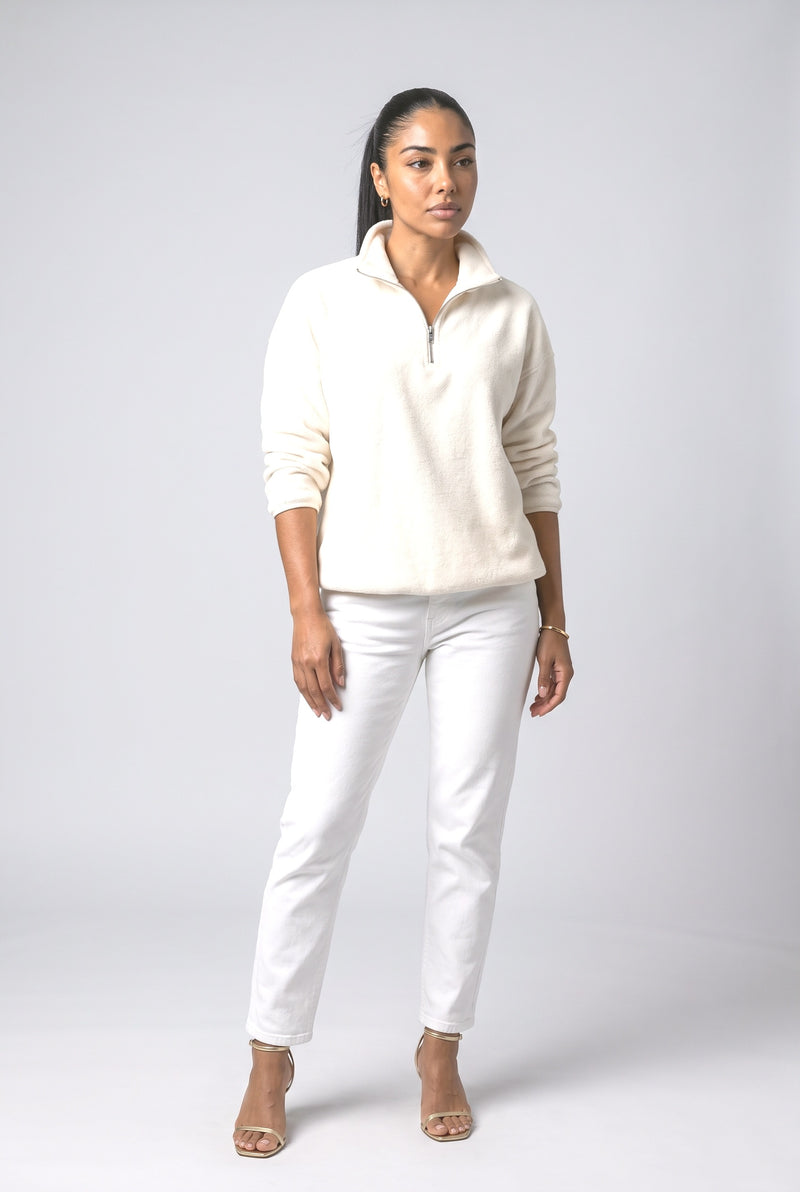 Cream White Hoodie