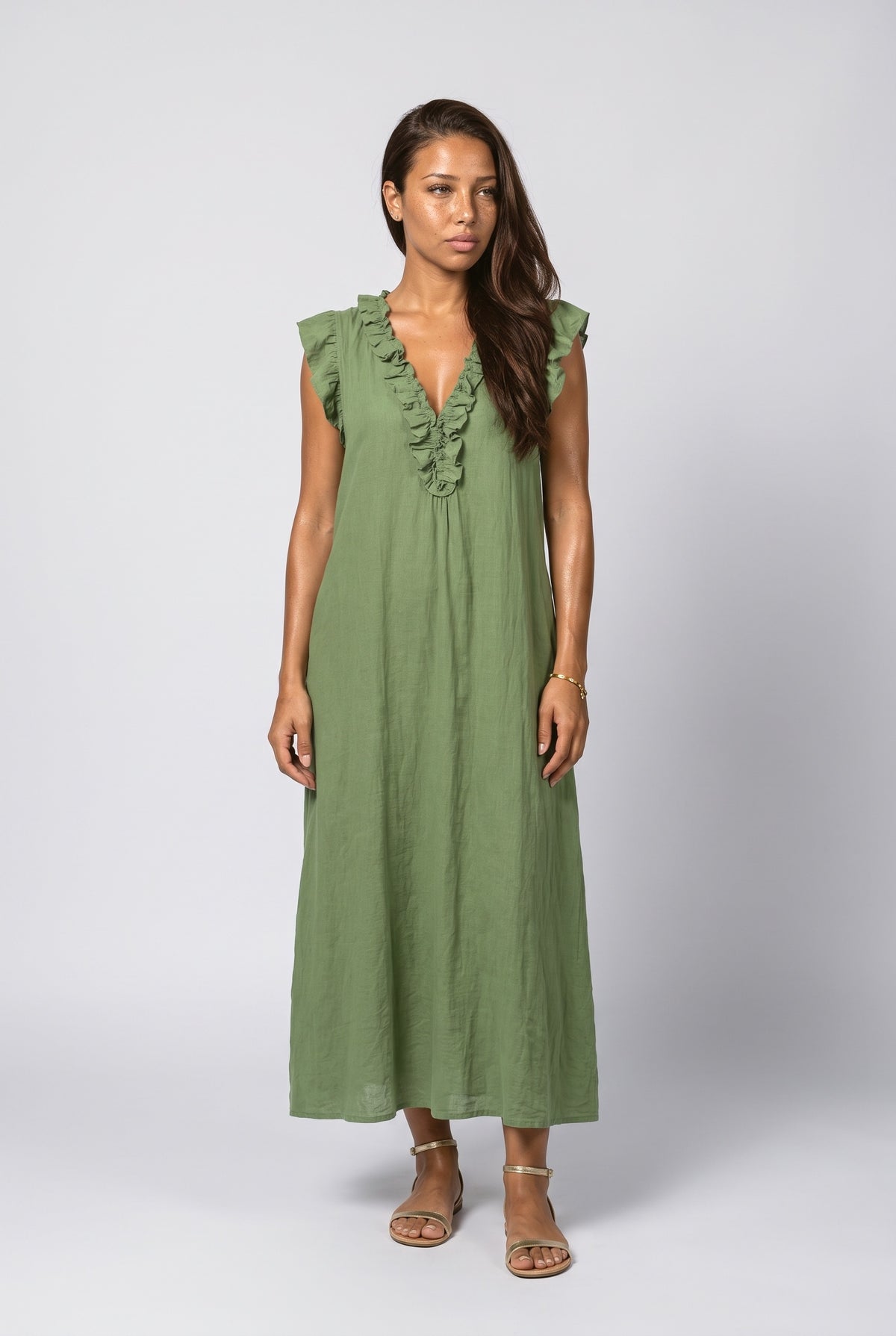 Ruffle Midi Dress