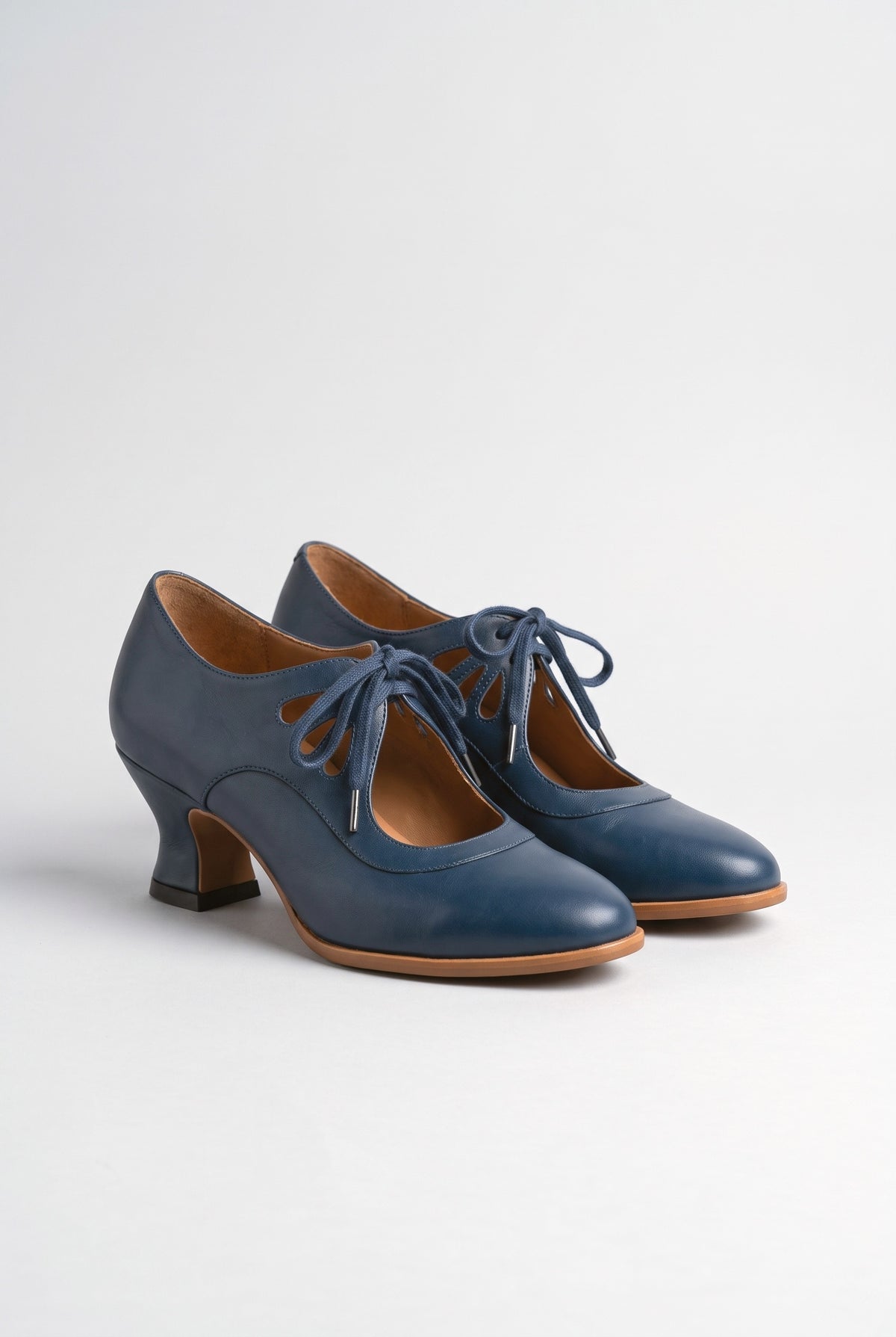 Lace Block Heel Pumps