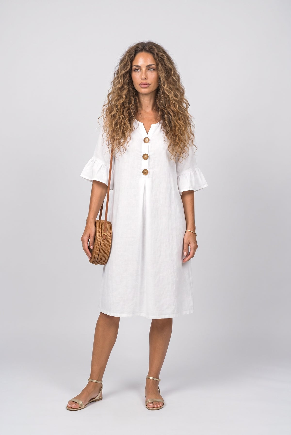 Ruffle Midi Dress