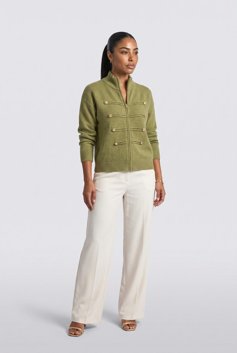 Olive Knit Cardigan