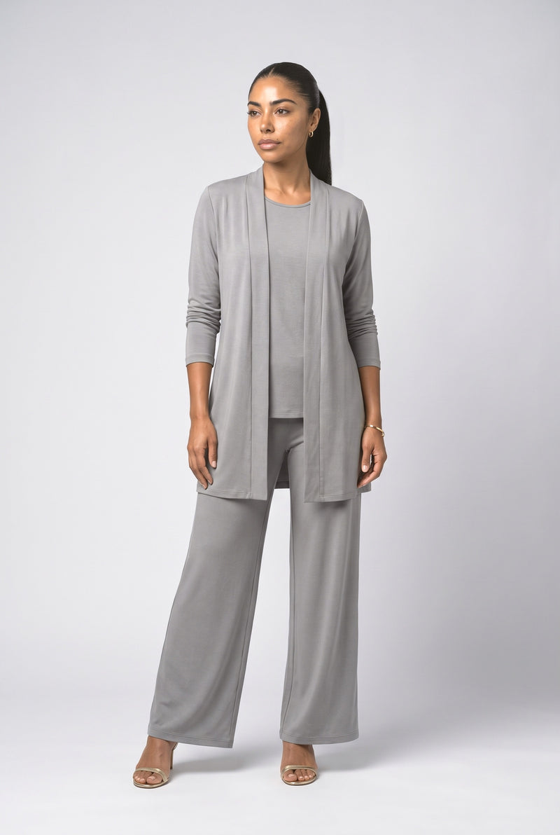 Gray Blue Two Piece Outfit