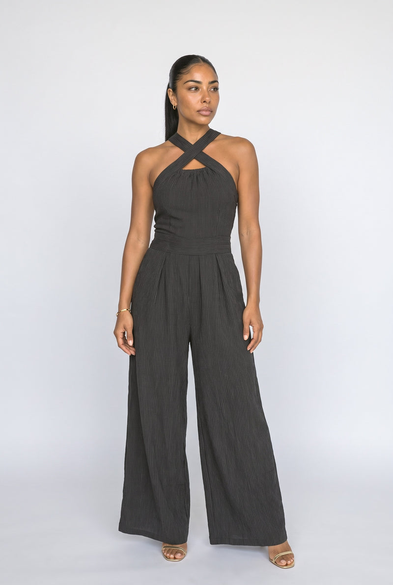 Charcoal Halter Neck Jumpsuit