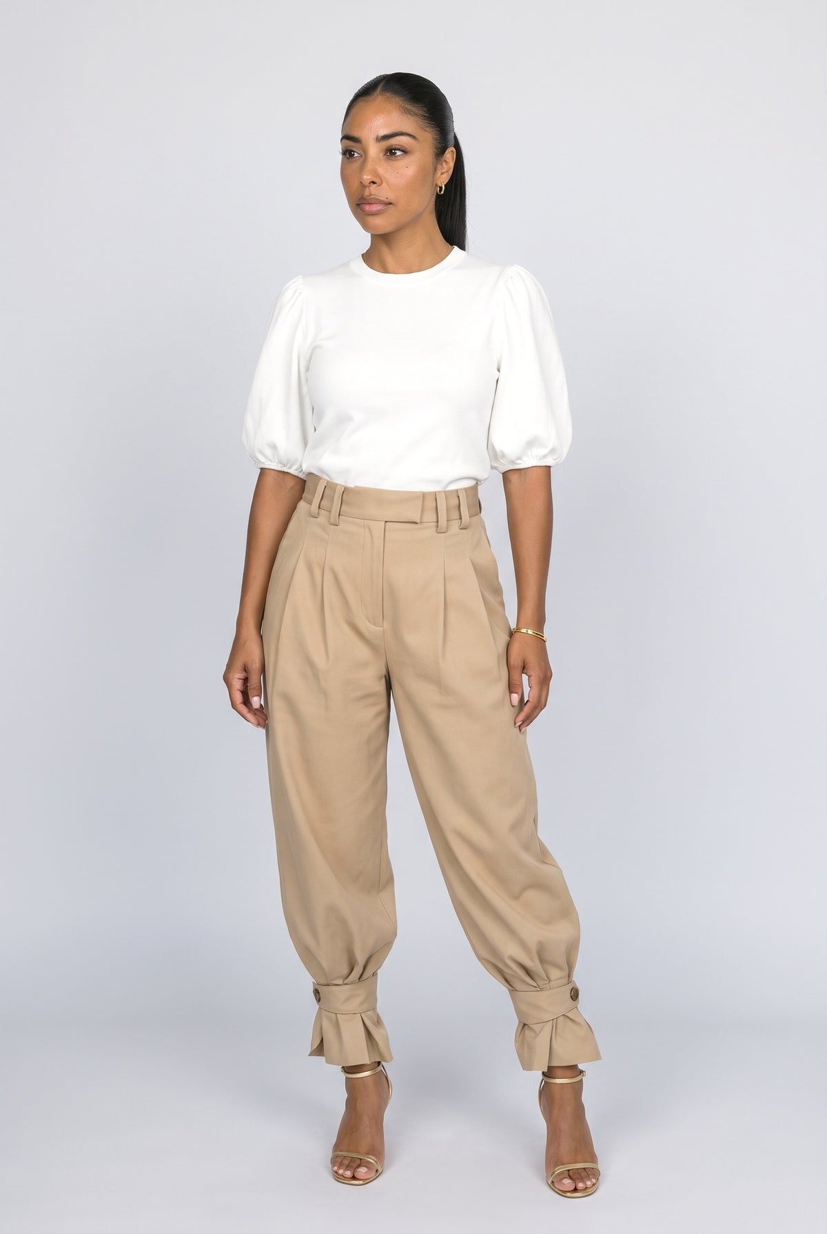Pleated Wide Leg Pants