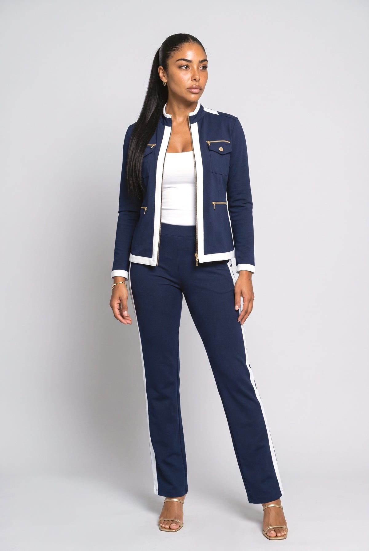 Colorblock Two Piece Outfit