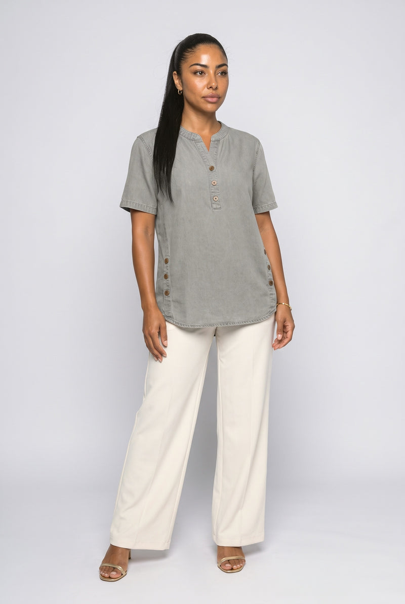 Grey Wash Blouse