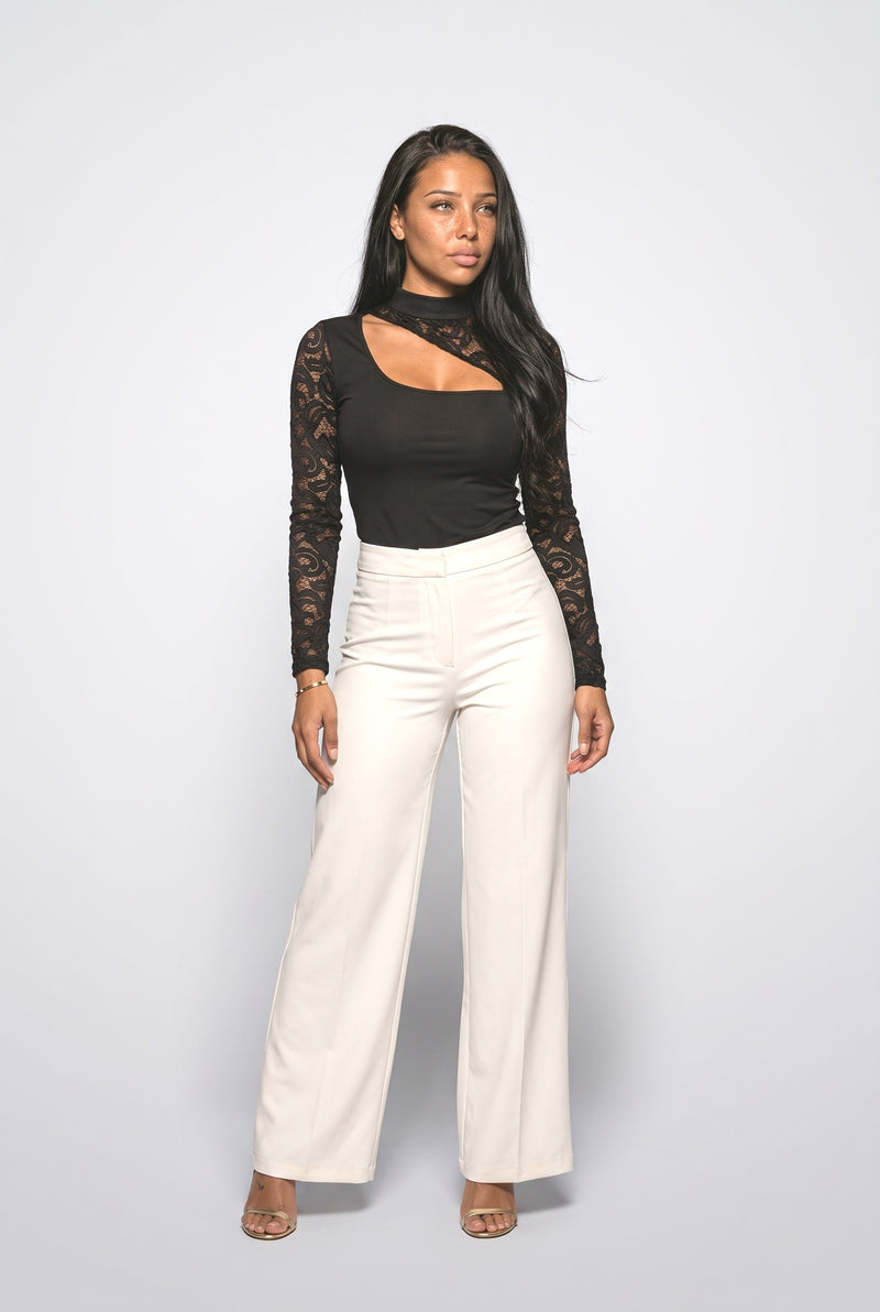 Lace Asymmetric Blouse