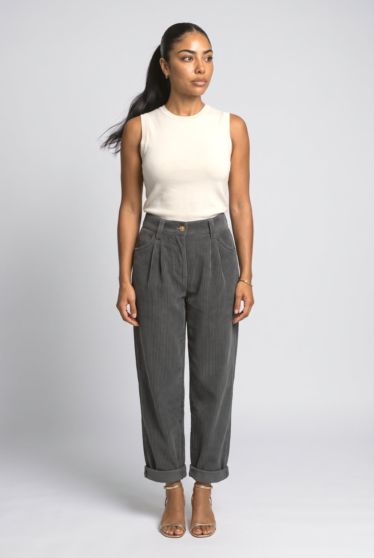 Pleated Wide Leg Pants