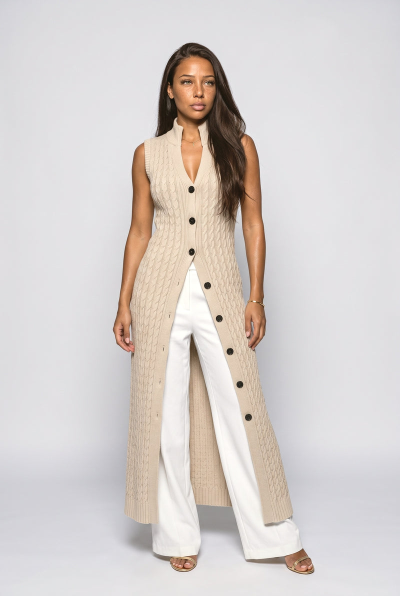 Khaki Knit Vest