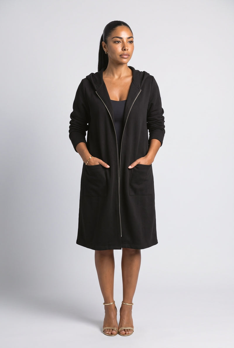 Black Grey Winter Coat