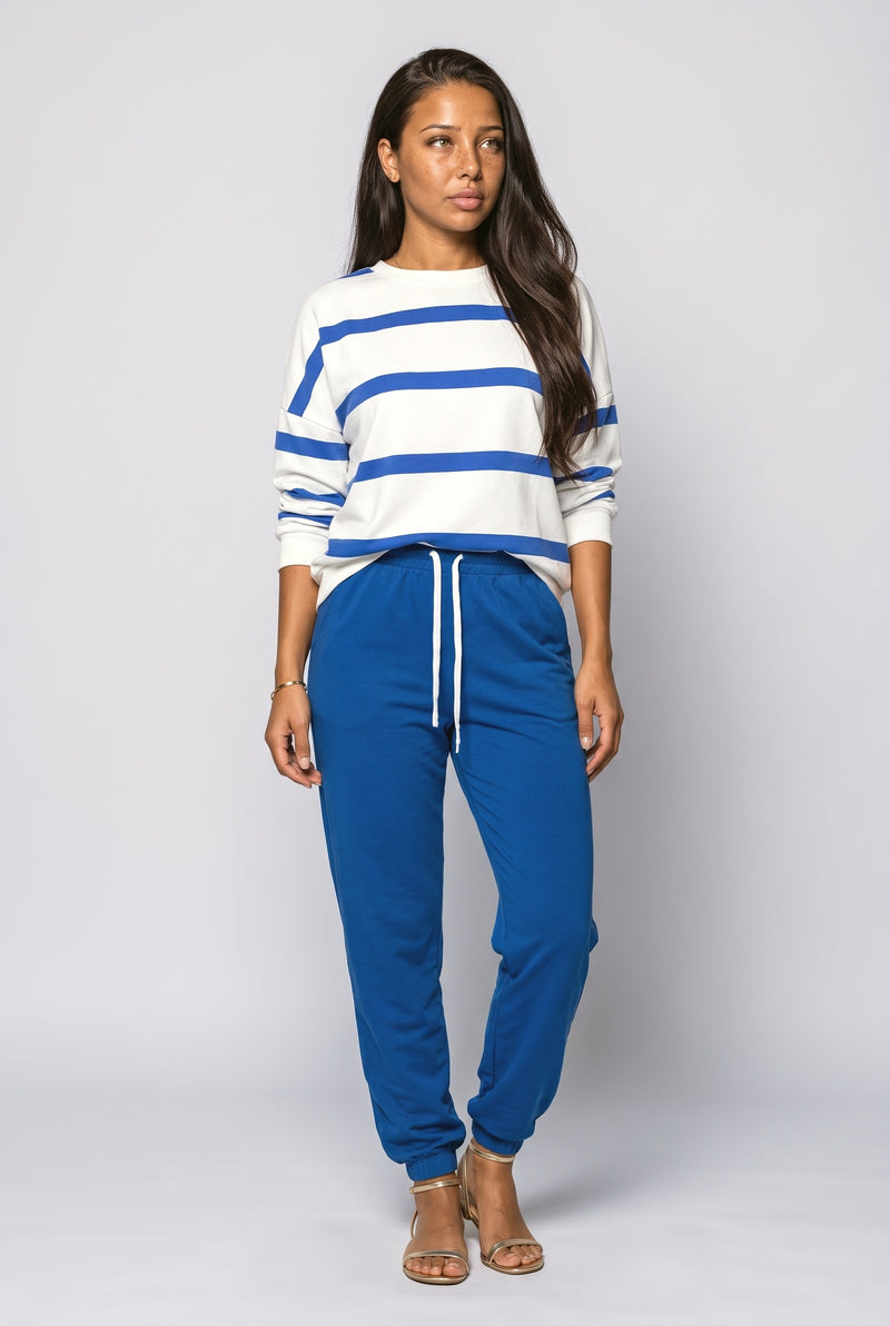 Blue Striped Lounge Set