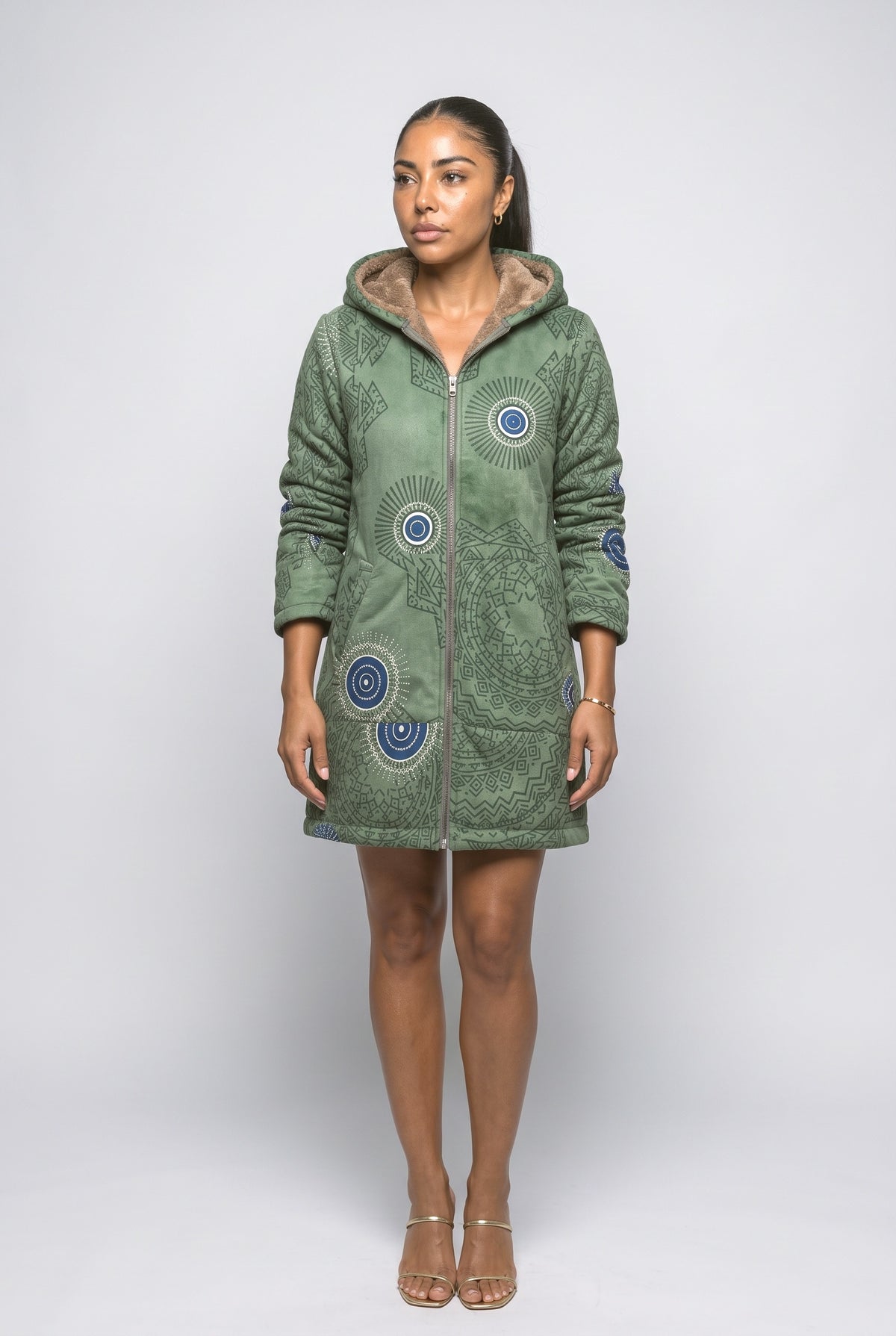 Print Winter Coat