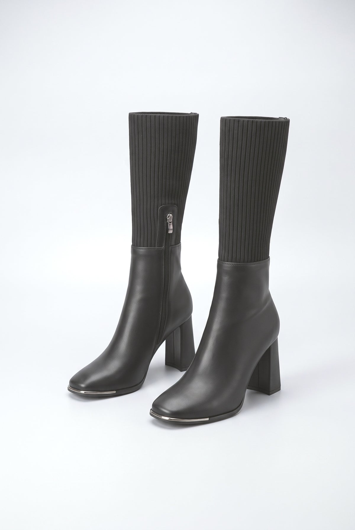 Knit Heeled Boots