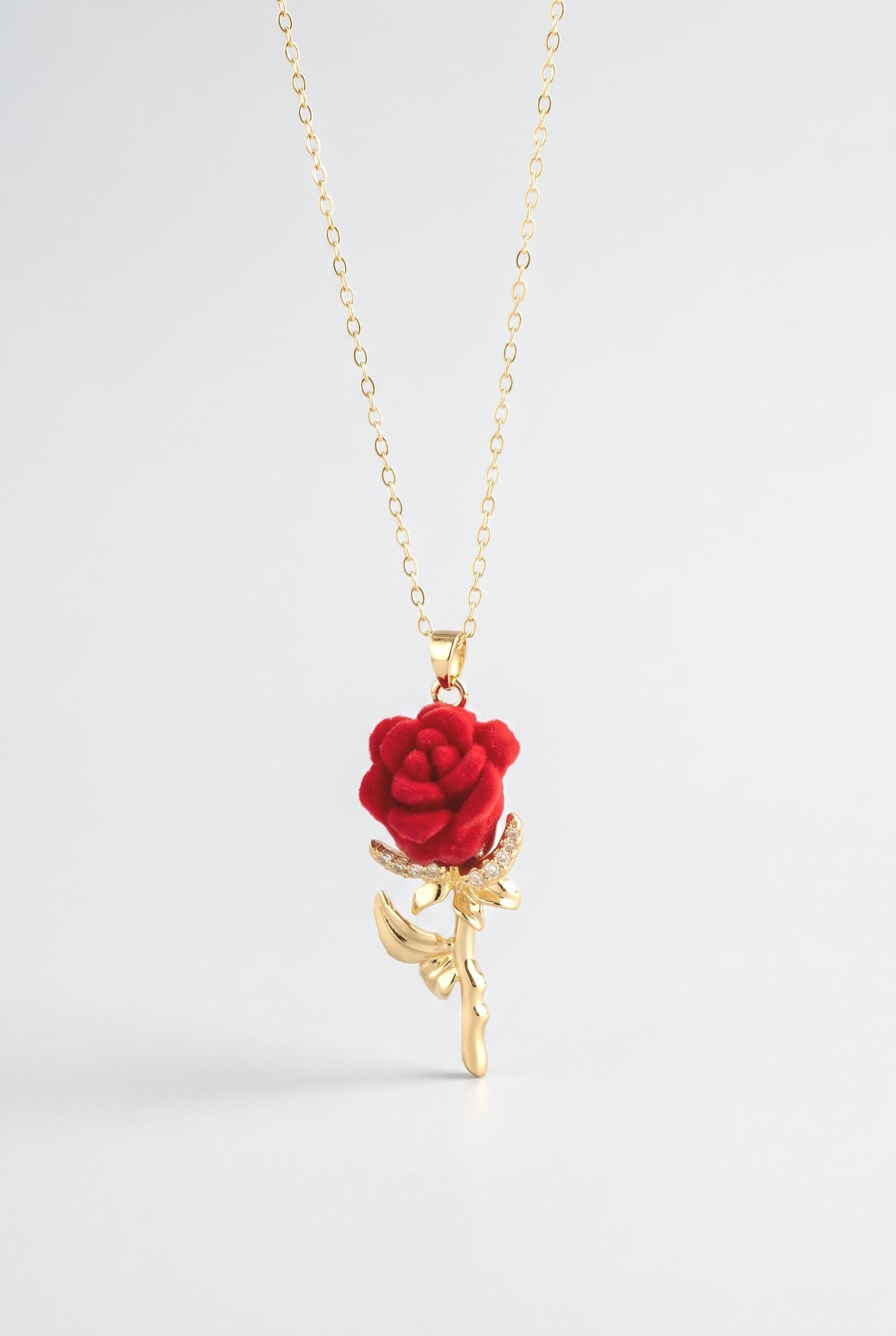 Gold Velvet Necklace, Gold