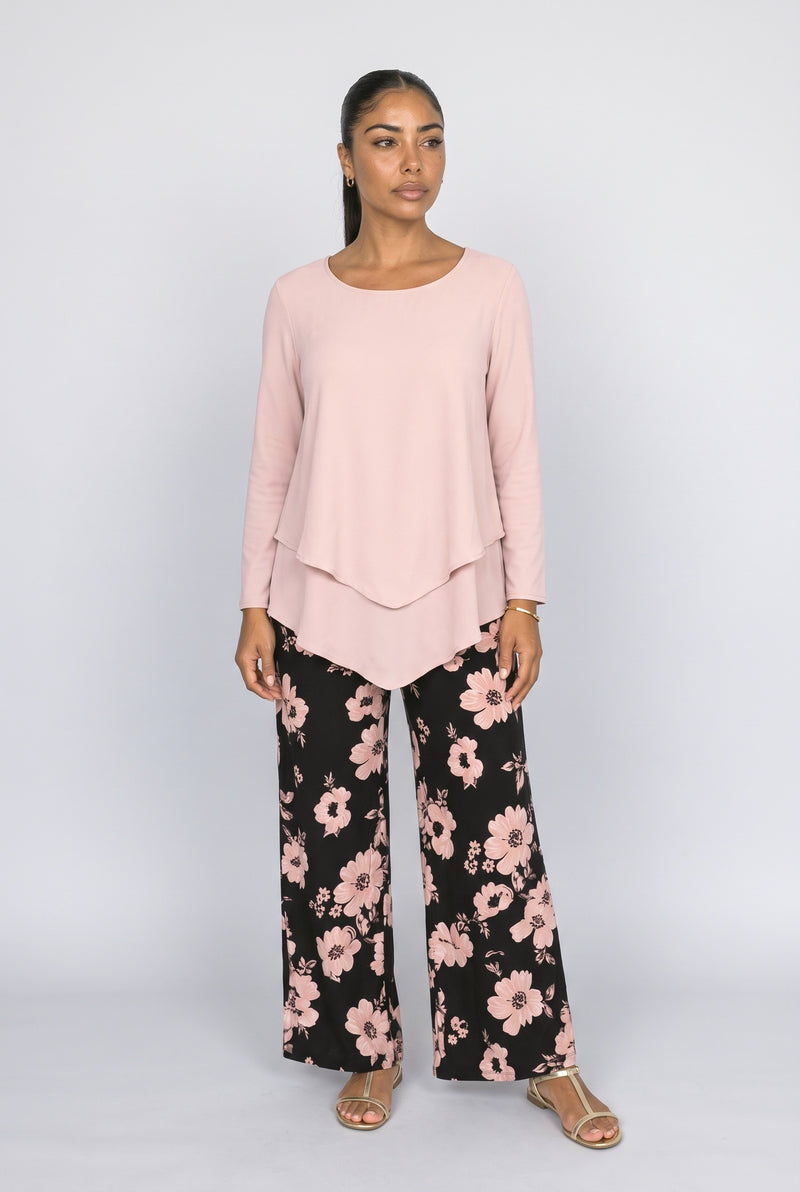 Pink Floral Two Piece Outfit