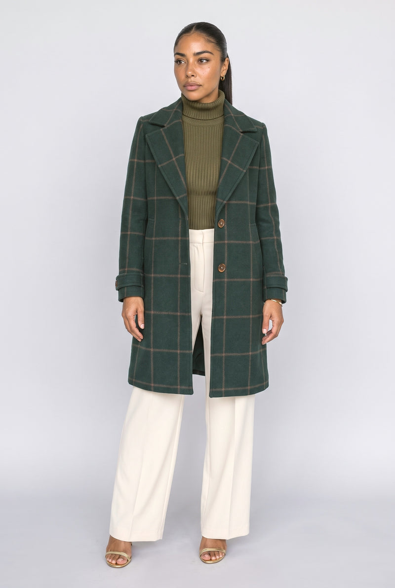 Plaid Oversized Wool Coat