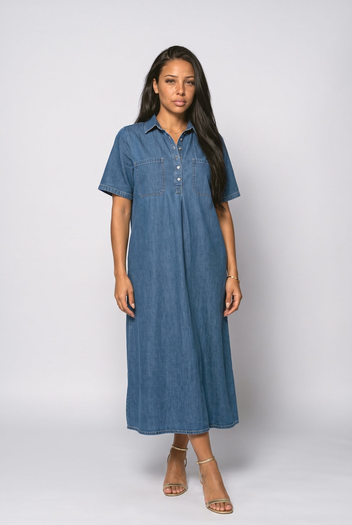 Denim Midi Dress