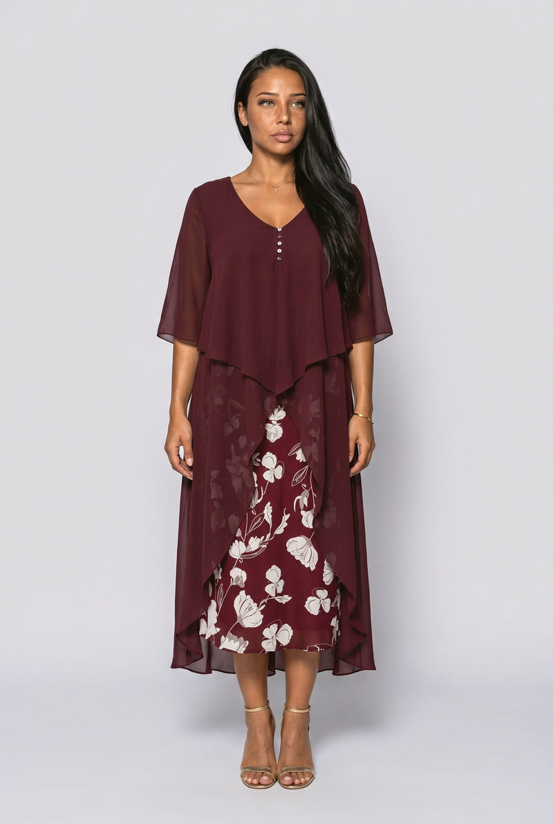 Chiffon Asymmetric Cocktail Dress