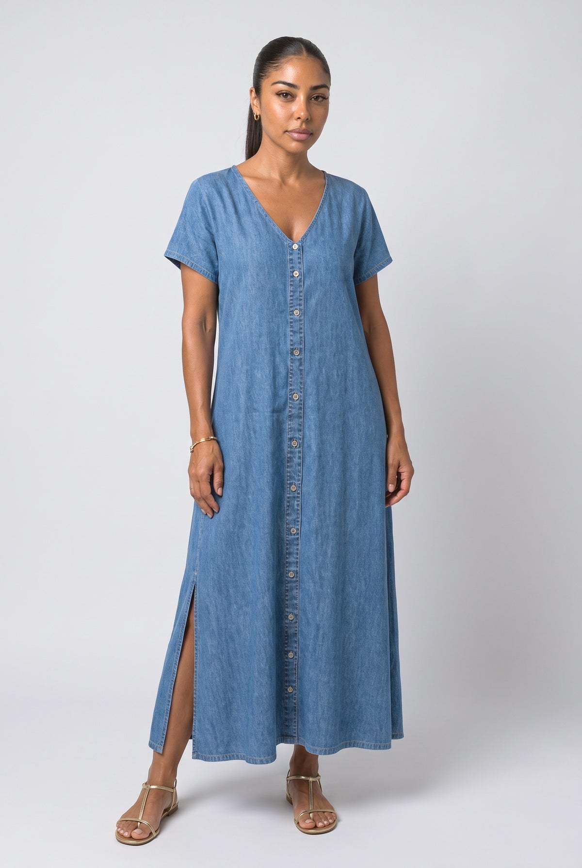 Blue Oversized Summer Dress, Blue