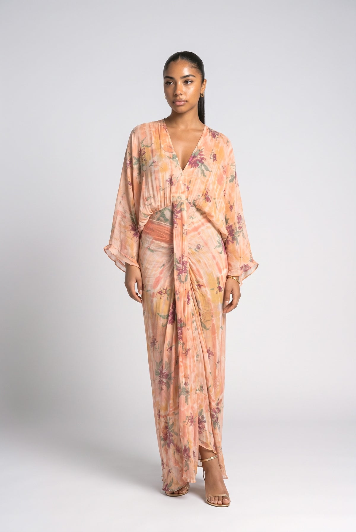 Kimono-Style Printed Dress-2