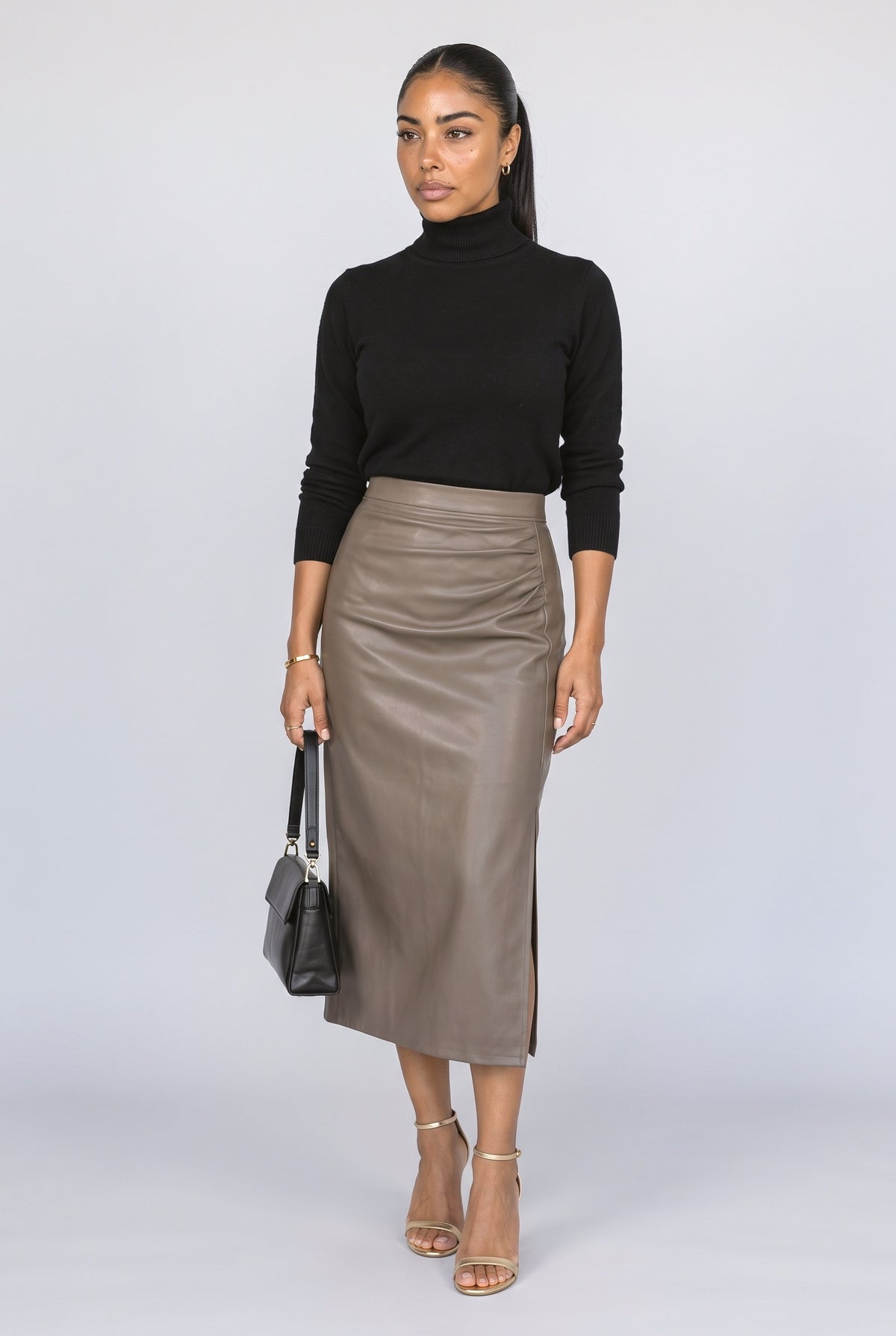 Slit Midi Skirt