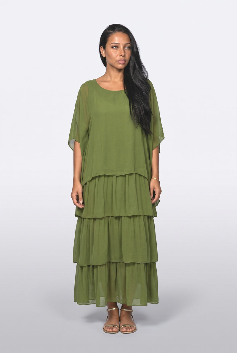 Chiffon Tiered Maxi Dress