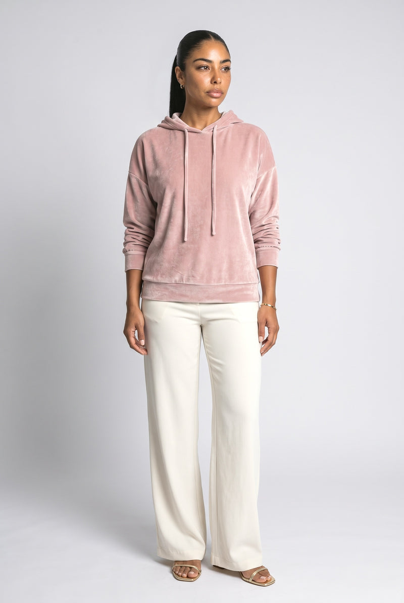 Velvet Ruffle Hoodie
