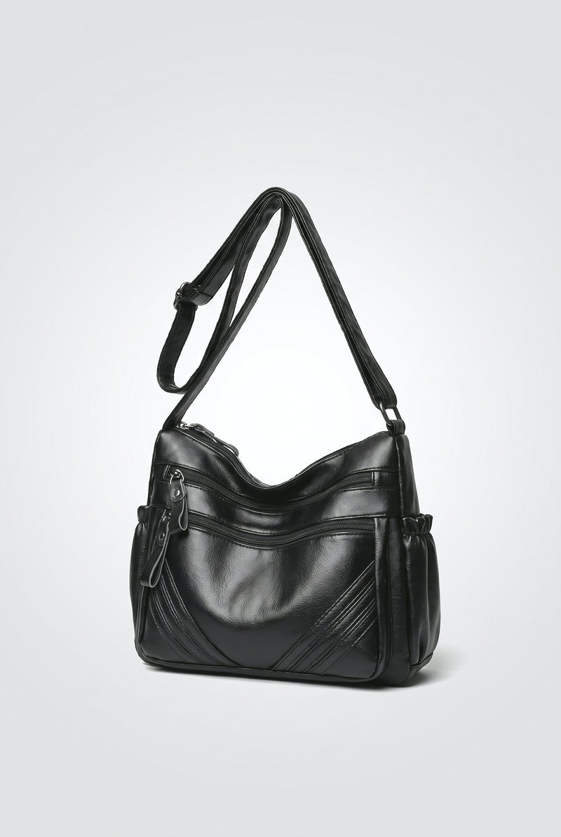 Black Burgundy Shoulder Bag