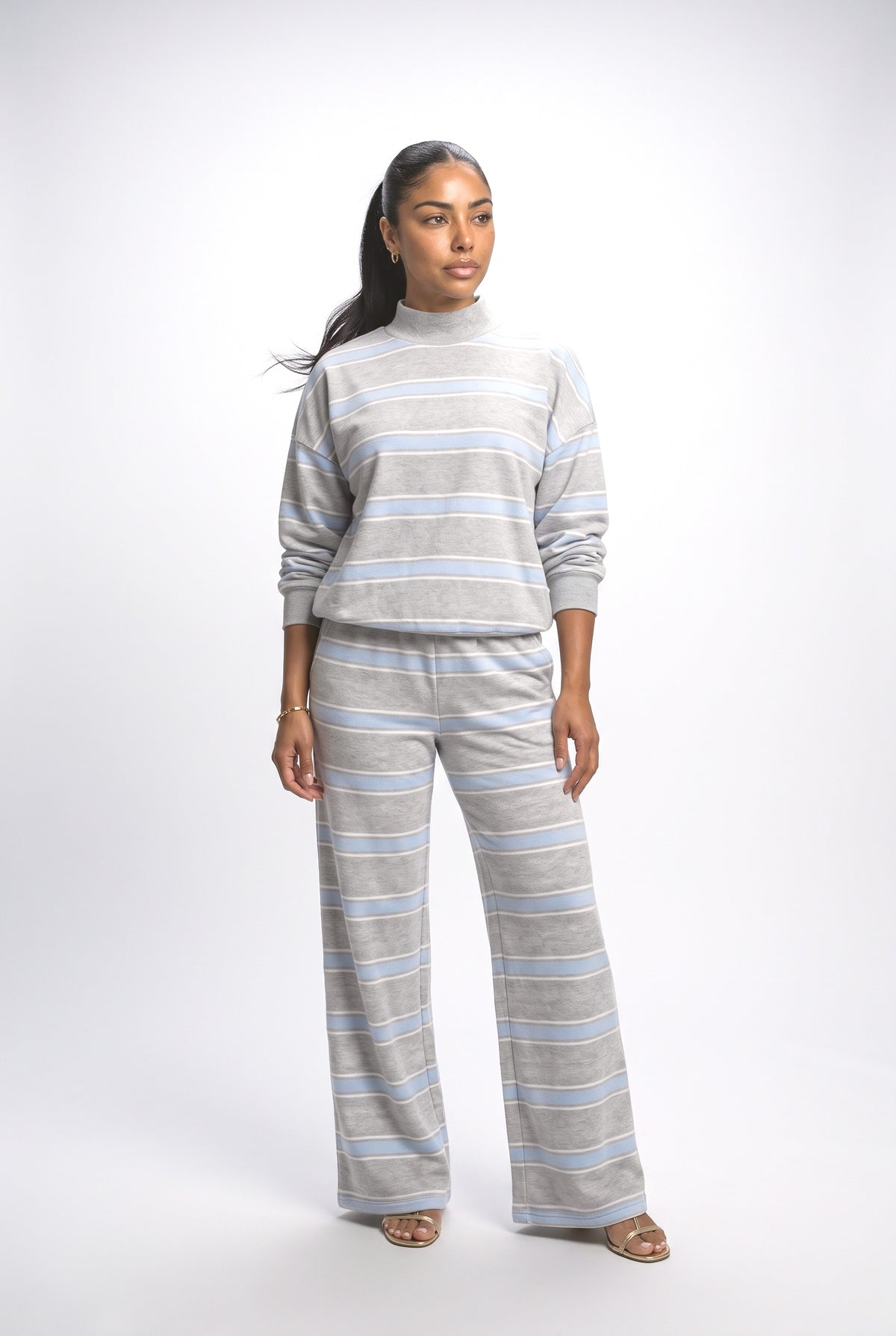 Striped Pants Set Women