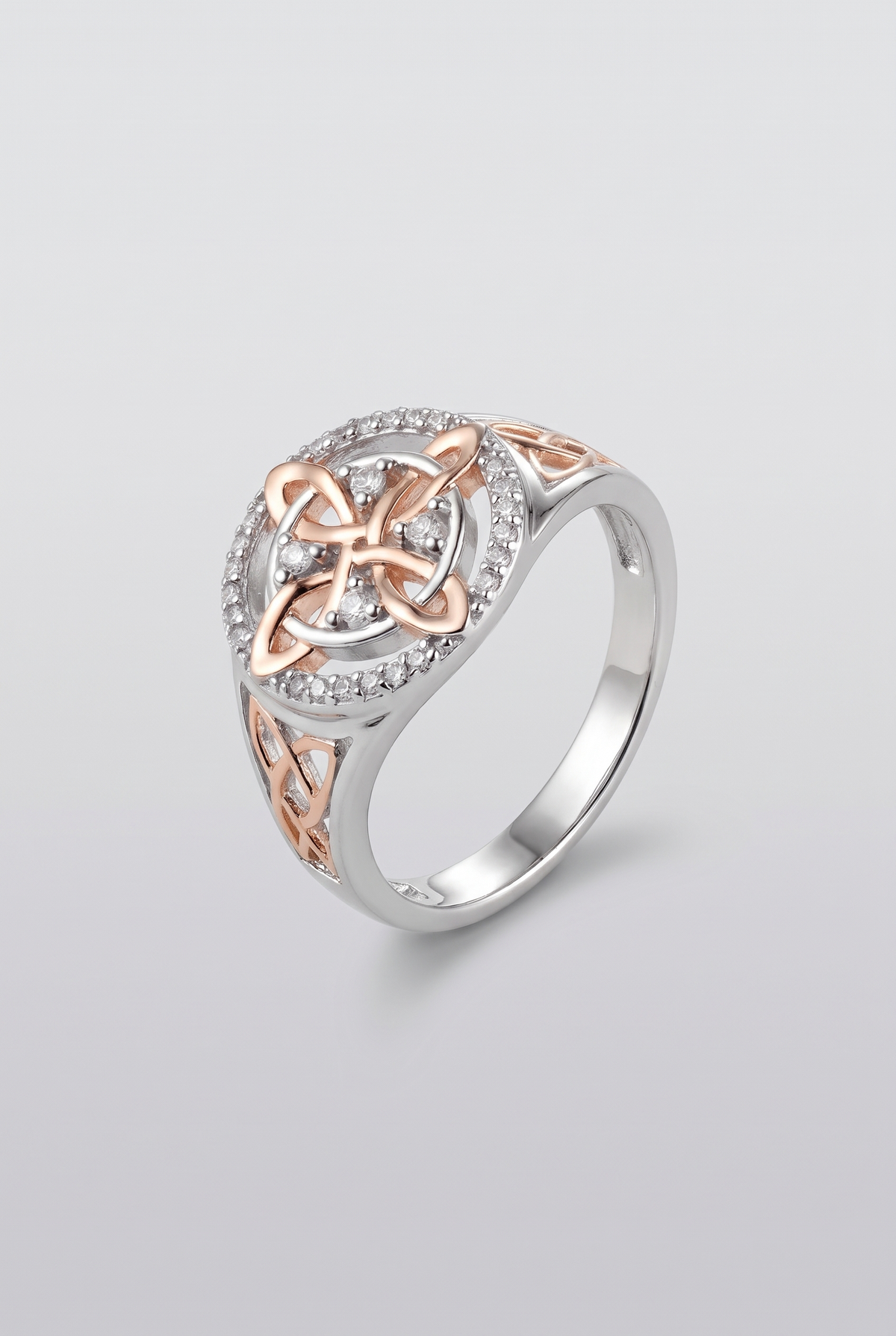 Silver Stackable Rings, Rosegold silver