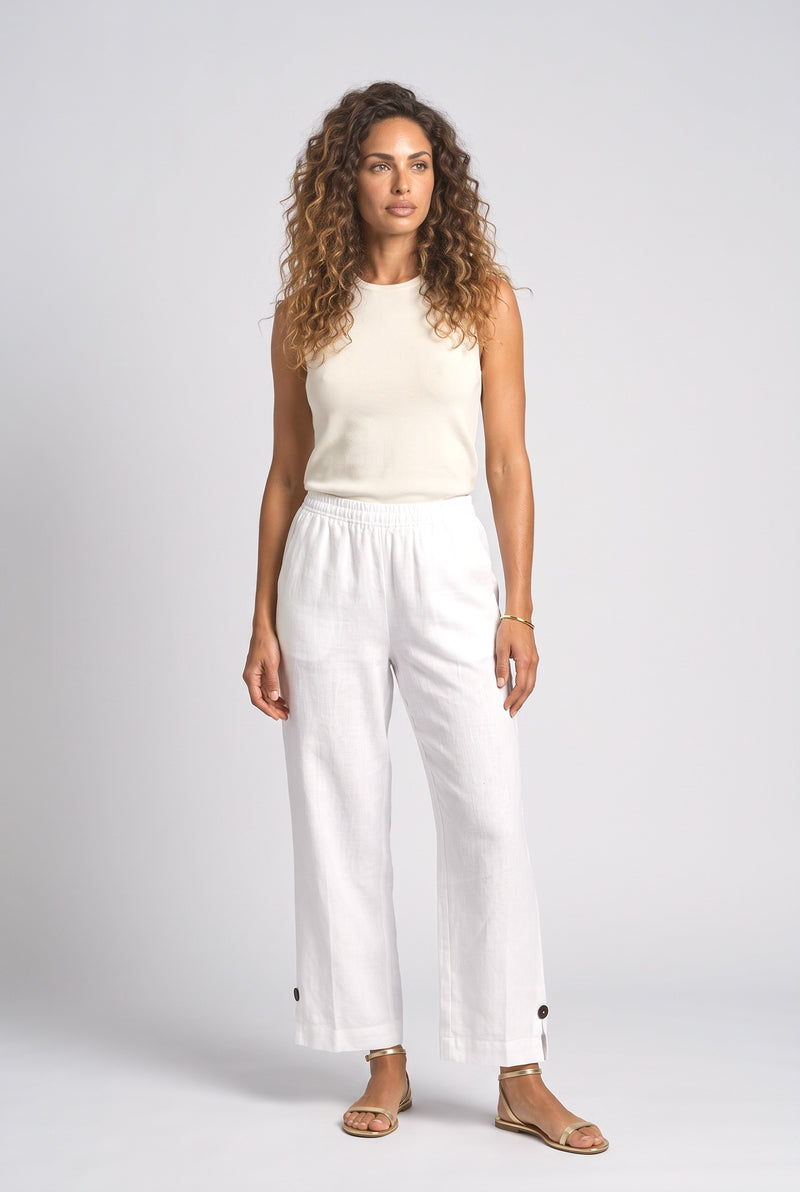 White Gray Wide Leg Pants