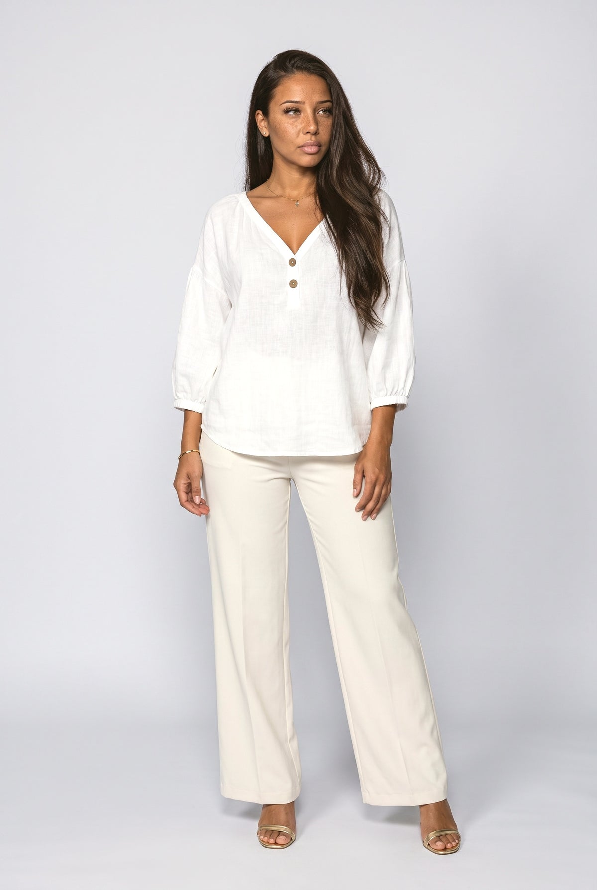 V-Neck Relaxed Blouse