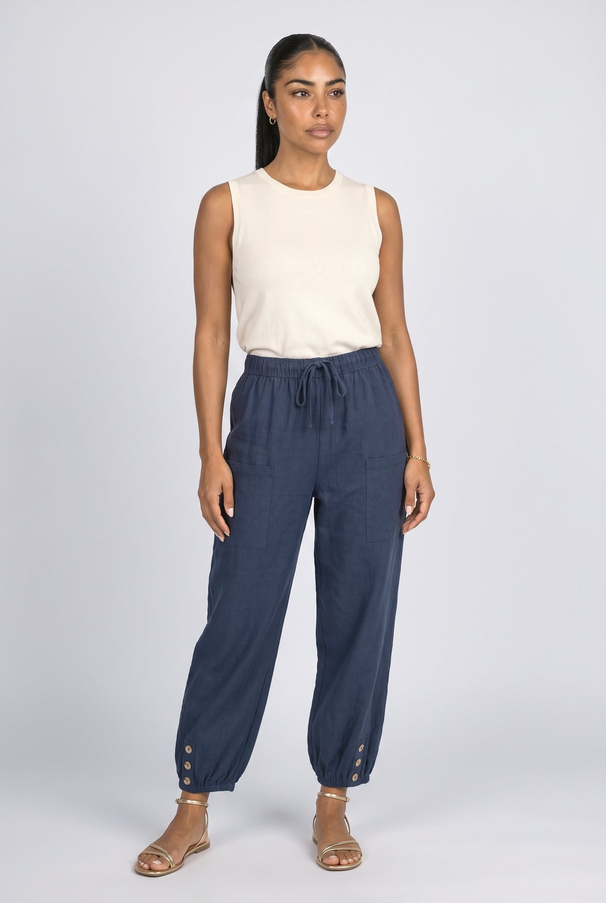 Linen Wide Leg Pants