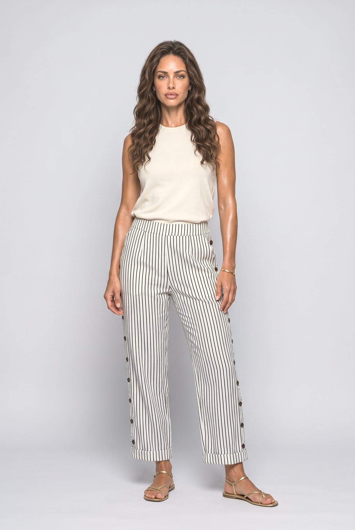 Striped Wide Leg Pants