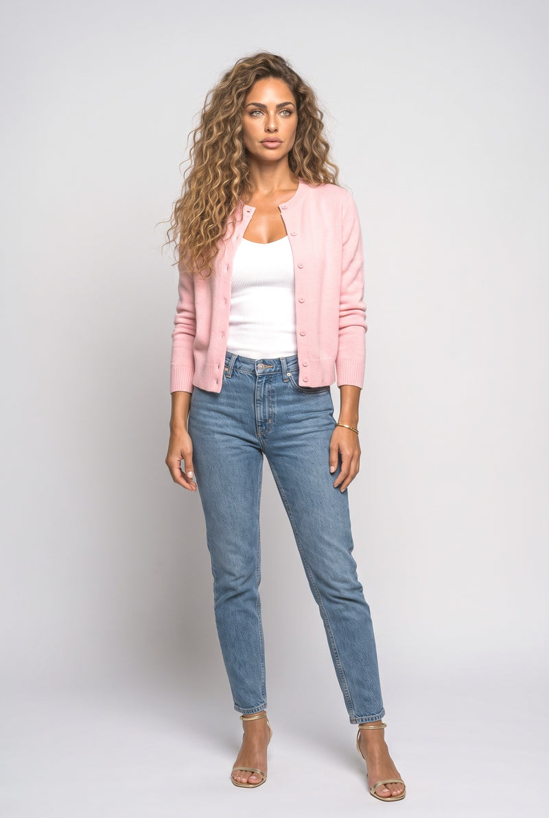 Pink Knit Cardigan