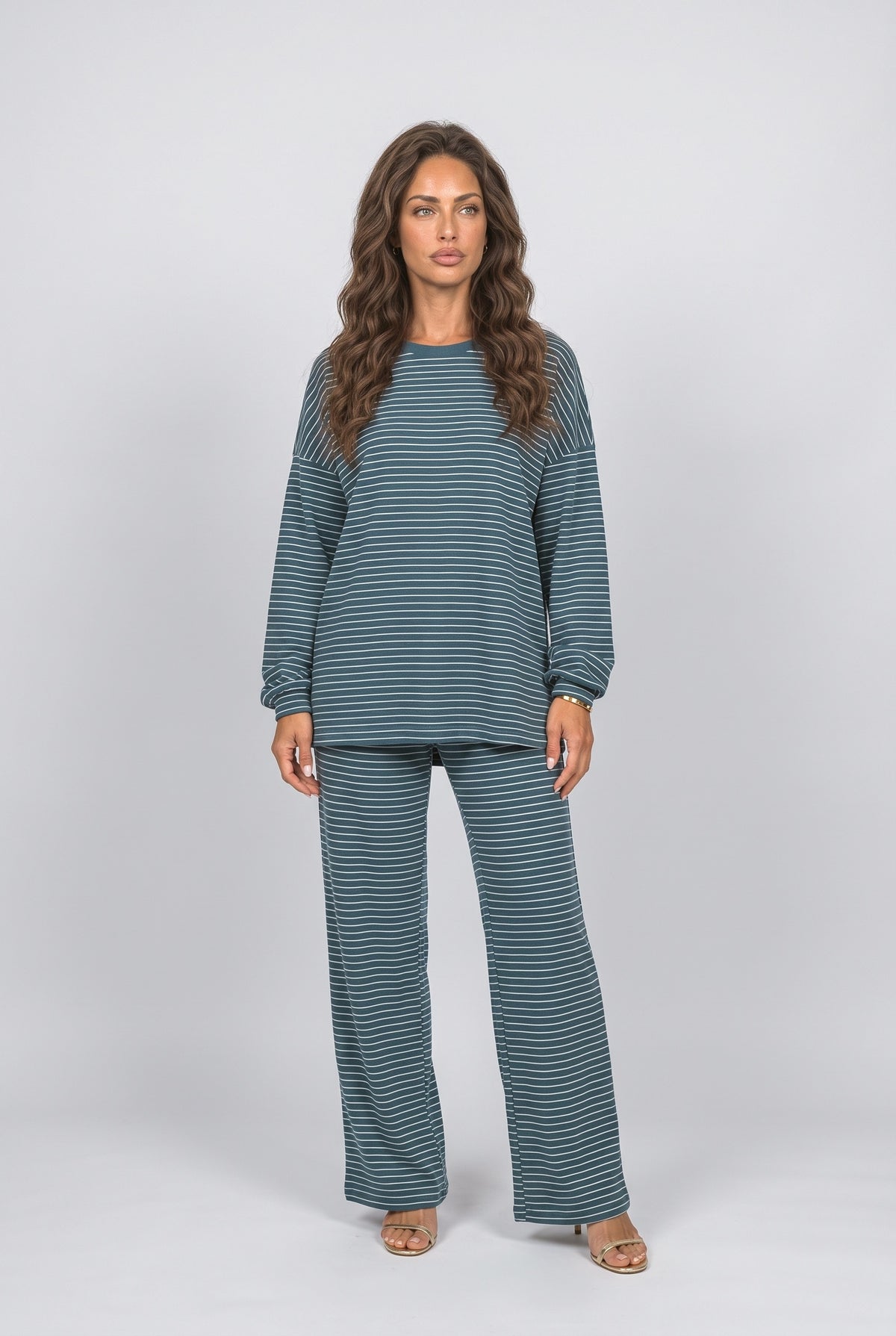 Striped Pants Set Women