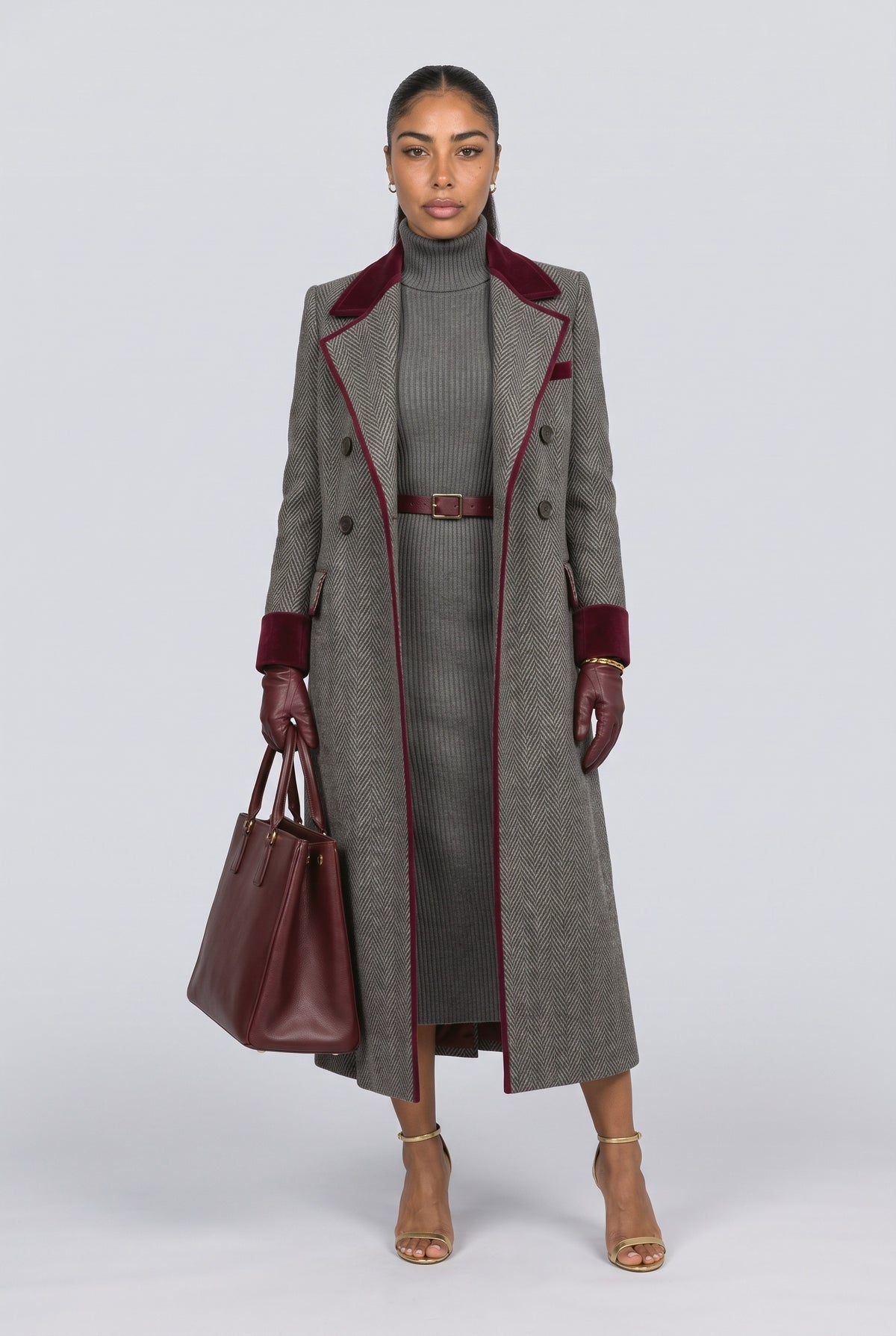 Gray Wool Coat, Grey