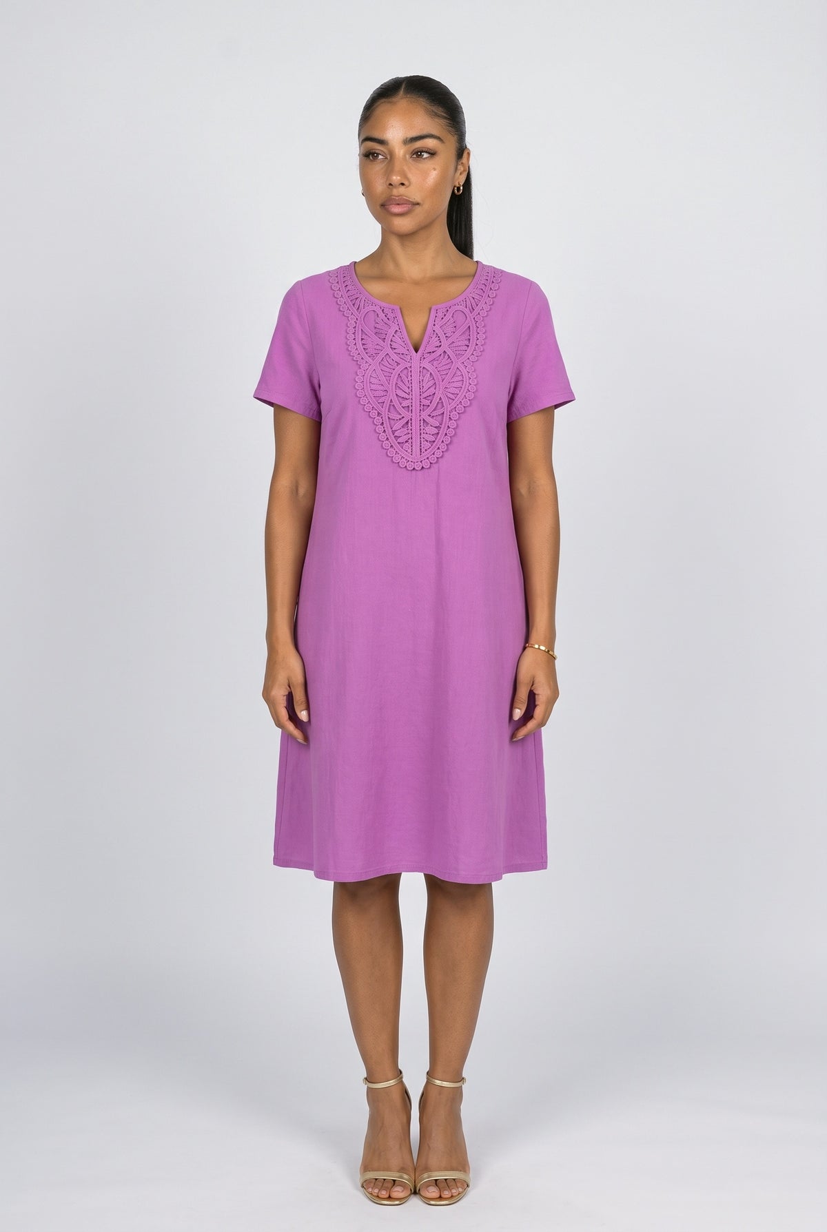 Lace A-Line Midi Dress