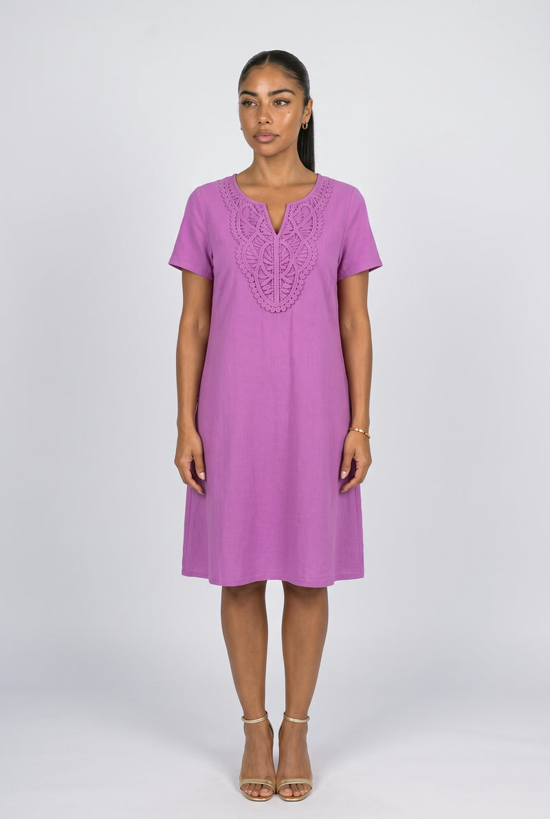 Lace A-Line Midi Dress